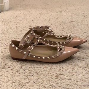 Kaitlyn Pan Valentino Rockstud Inspired Flats sz8
